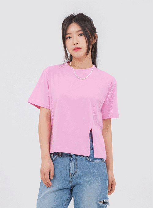 Side Tie Short Sleeve T Shirt OM15