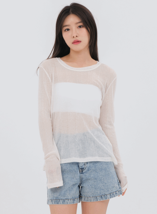 Soft Sheer Mesh Top OM17