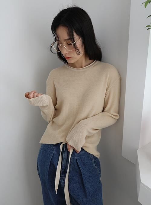 Round Neck Long Sleeve Knit 