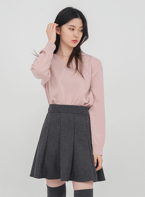 V Neck Wool Sweater
