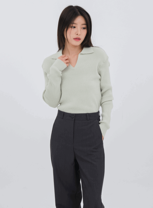Polo Knit Top OM17