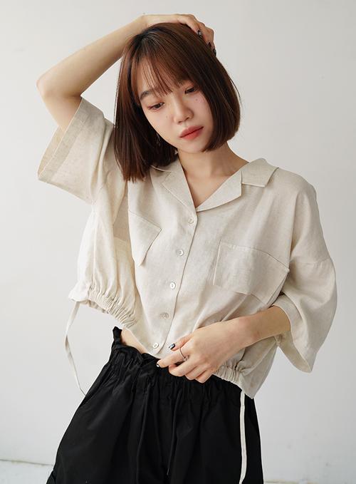 Linen Blouse With String