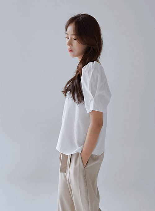 Square Neck Puff Sleeve Blouse