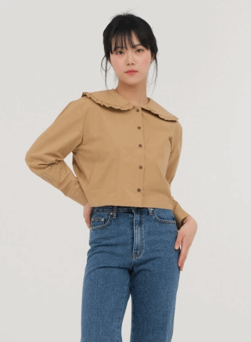 Frill Round Collar Shirt OM3