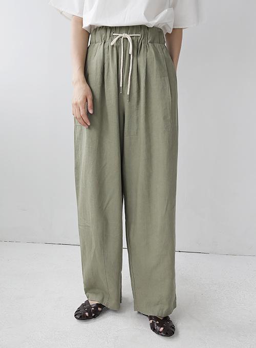 Maxi Linen Banded Trousers