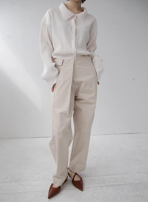 Unbalanced Cotton Trousers