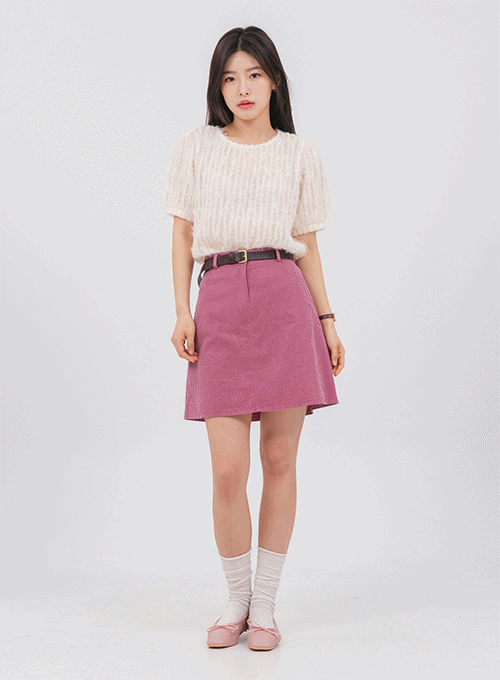 Mini Skirt with Elastic Waist OM17