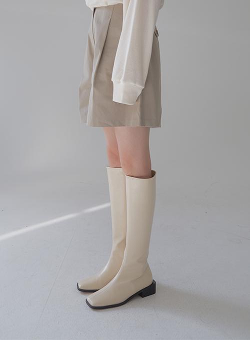 Square Toe Long Boots #N1