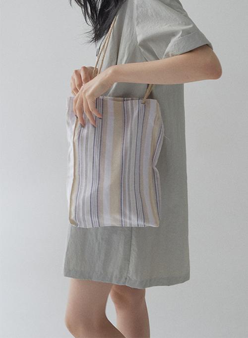 Linen Striped Shoulder Bag