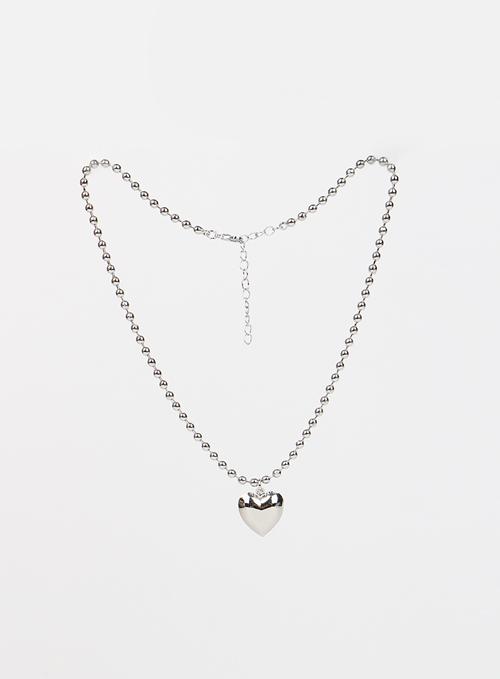 Heart Pendant Silver Necklace