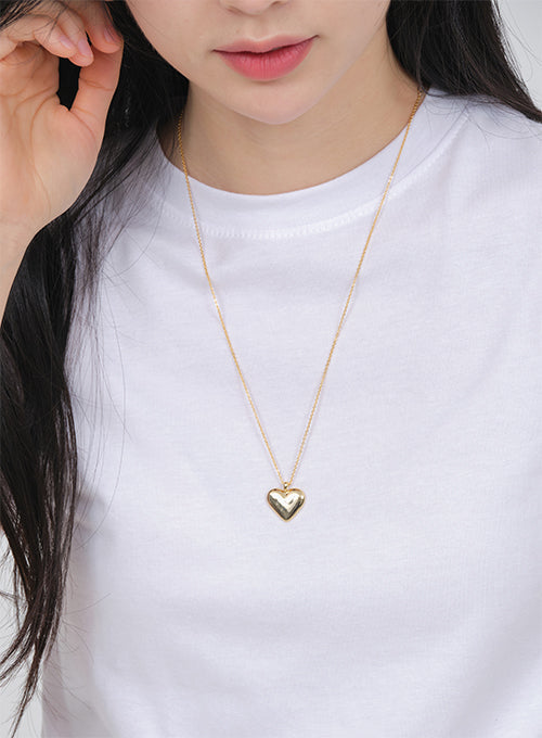 Heart Pendant Slim Necklace OM31