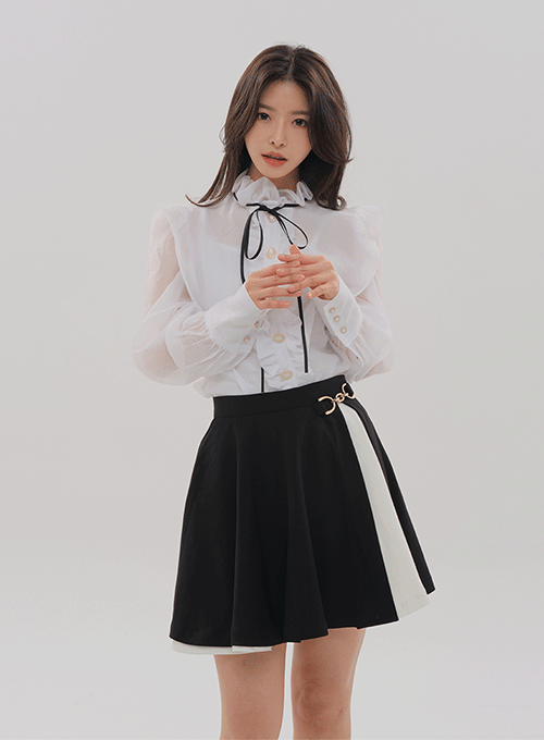 Romantic Frill Sheer Blouse