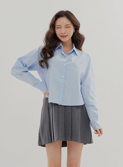 Cropped Long Sleeve Shirt