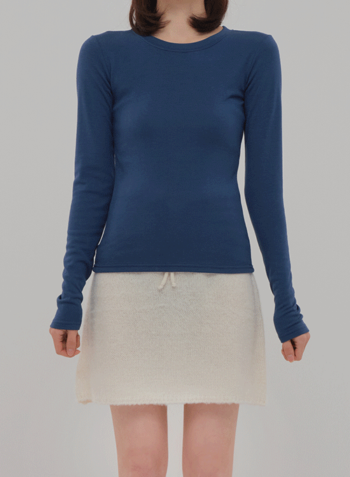 Fleece Lined Crew Neck Long Sleeve T Shirt BS-A27120701