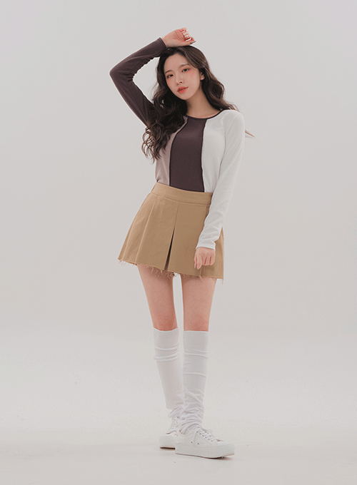 Colorblock Long Sleeve T Shirt BM7