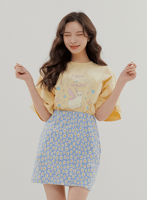 Short Sleeve T Shirt with Graphic Print B0802