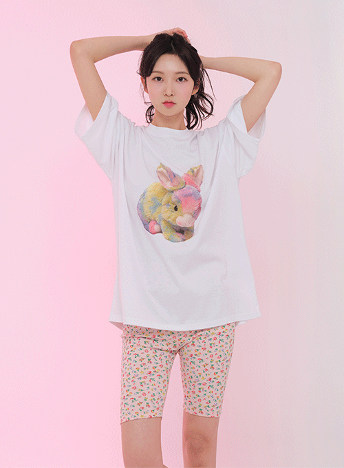 Relaxed Fit Short Sleeve T Shirt with Graphic Print BM19