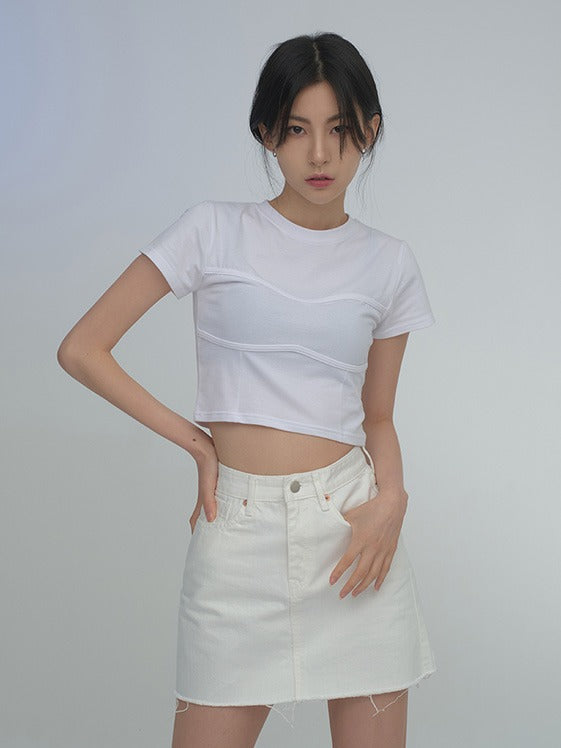 Bust Line Crop Top CA04