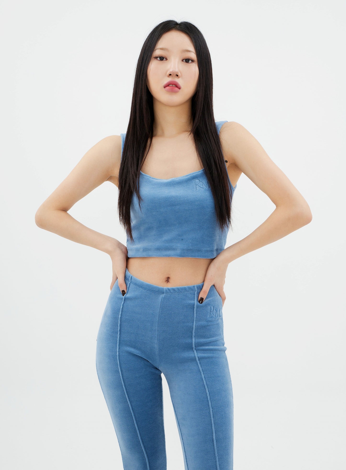 Velvet Cropped Sleeveless Top K2302