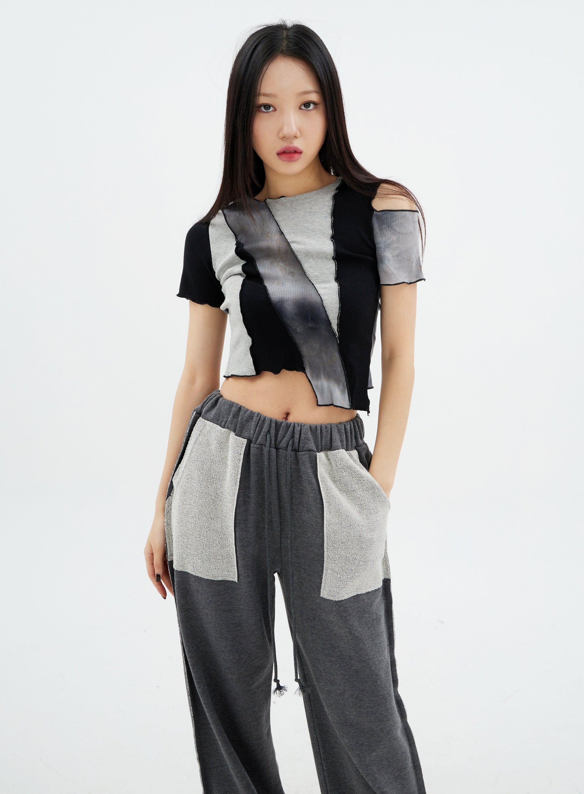 Unbalanced Hem Crop Short Top K2302