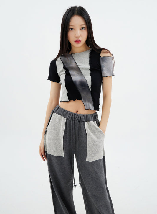 Unbalanced Hem Crop Short Top K2302