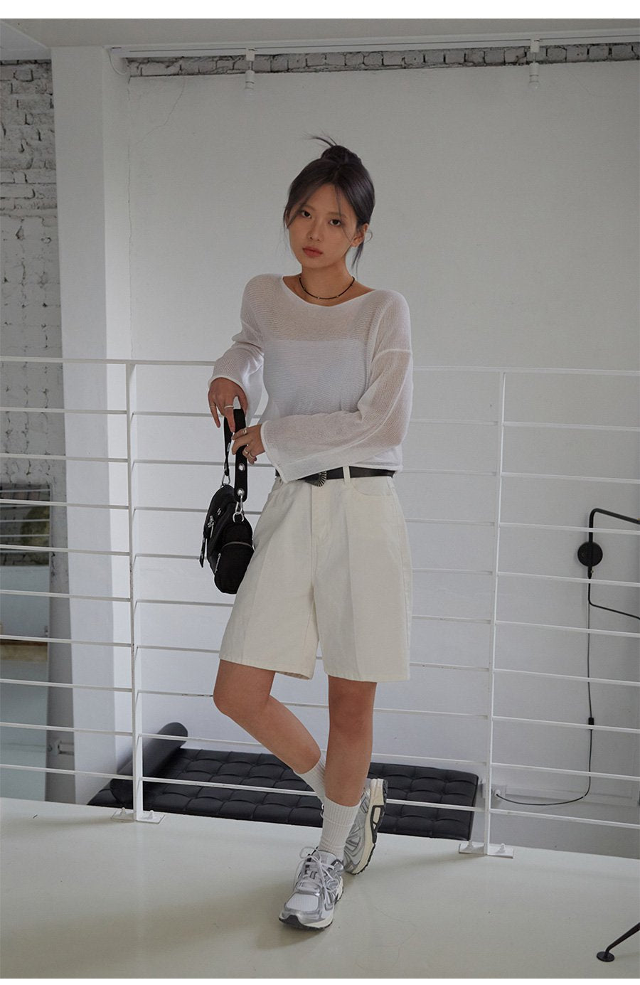 Sheer Cropped Knit Top CM5