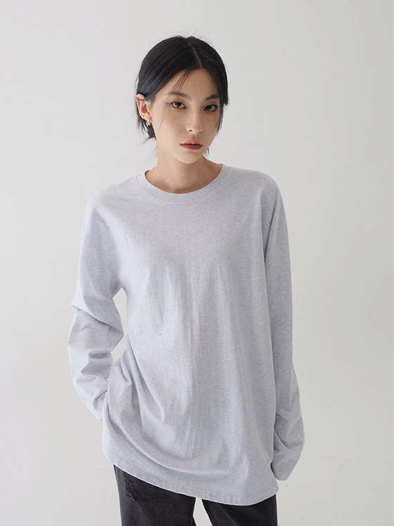 Relaxed Fit Long Sleeve T Shirt F14