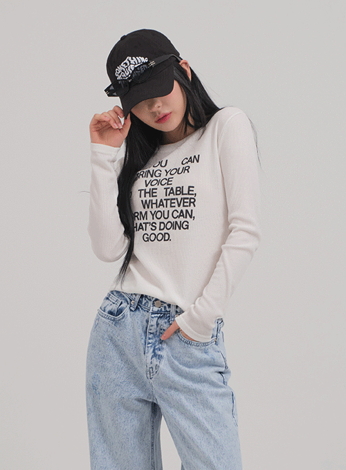 Long Sleeve T Shirt with Graphic Print C0302