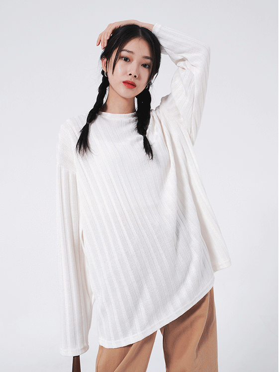Relaxed Fit Ribbed Knit