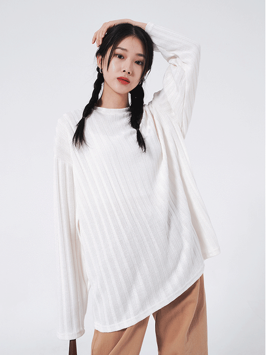 Relaxed Fit Ribbed Knit