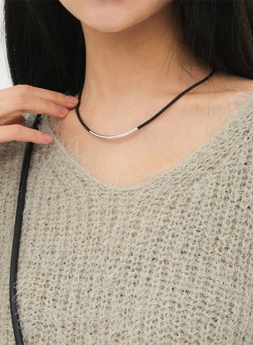 Silver Bar Necklace