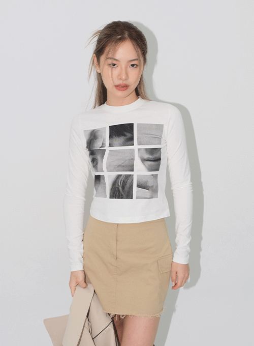 Long Sleeve T Shirt with Graphic Print CM2
