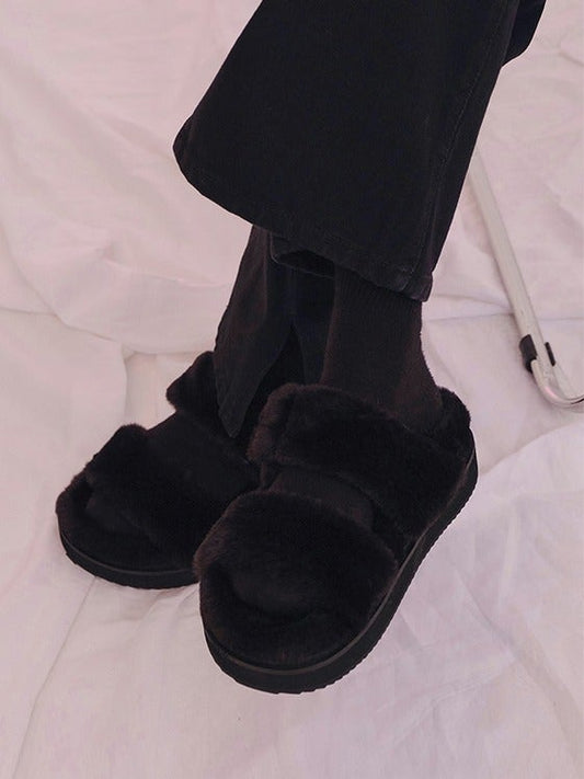 Faux Fur Slippers J23