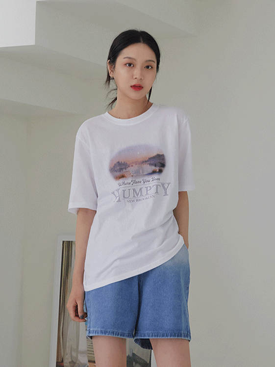 Short Sleeve T Shirt with Graphic Print CM02
