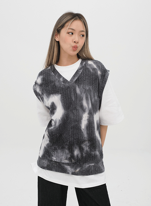 Tie Dye Relaxed Fit Vest
