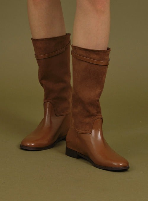 Mid Calf Buckle Boots J10