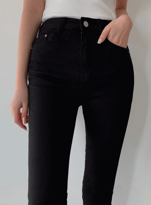 High Waist Cotton Skinny Pants