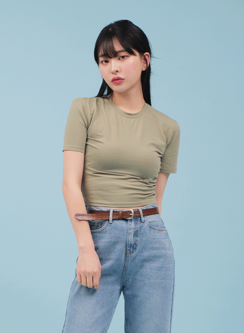 Cropped Short Sleeve T Shirt CM21