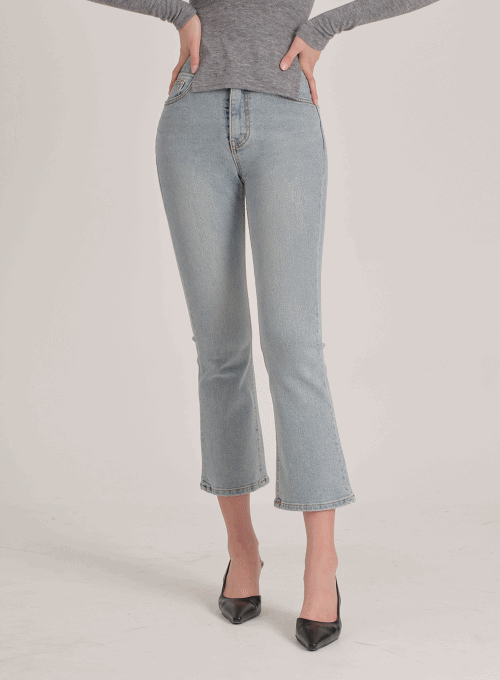 Light Blue Straight Leg Jeans